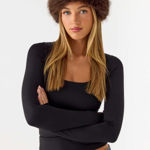 North Pole Faux Fur Headband - Chocolate