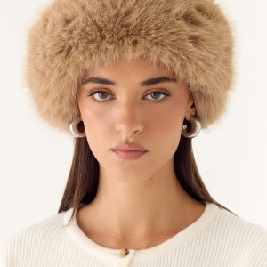 North Pole Faux Fur Headband - Cream