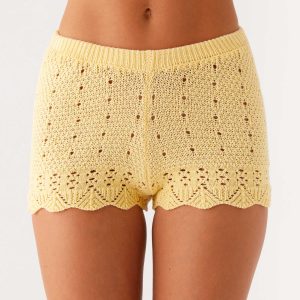 Oakley Low Rise Mini Shorts - Yellow