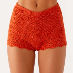 Oakley Low Rise Mini Shorts - Orange