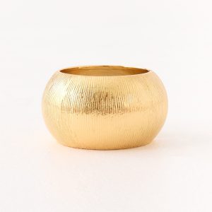 Obsidian Bangle - Gold