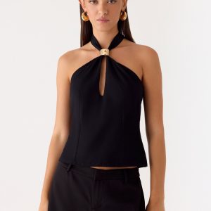 Odetta Halter Top - Black