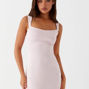 Odette Satin Mini Dress - Pink