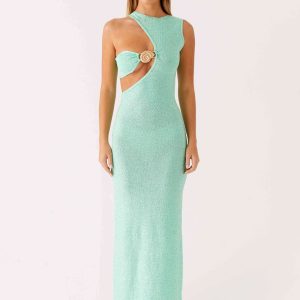 Offshore Knit Maxi Dress - Pastel Green