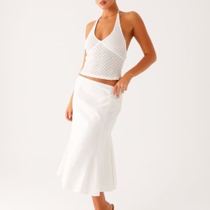 Olive Midi Skirt - Ivory