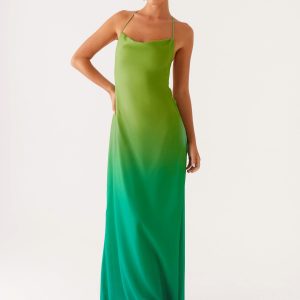 Opposites Attract Maxi Dress - Green Ombre