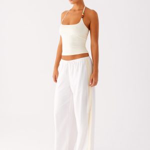 Oska Drawstring Pants - White