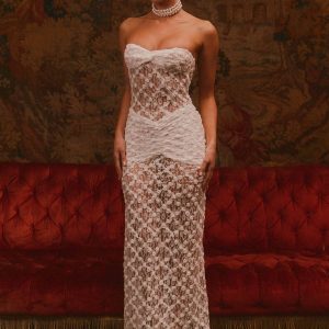 Ottilie Lace Maxi Dress - White