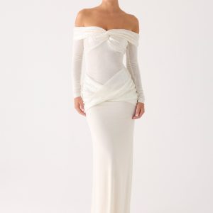 Over To You Sequin Maxi Dress - White