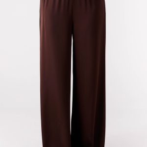 Palm Cove Satin Pants - Chocolate