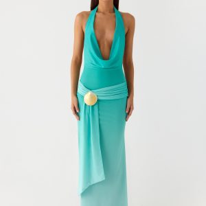 Paradox Shell Maxi Dress - Mint Ombre