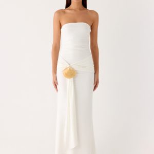 Party After Party Shell Maxi Dress - White