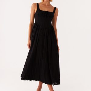 Pascuelle Midi Dress - Black