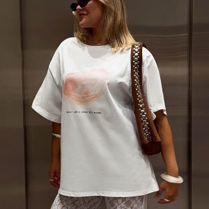 Pearl Oversized Tee - White