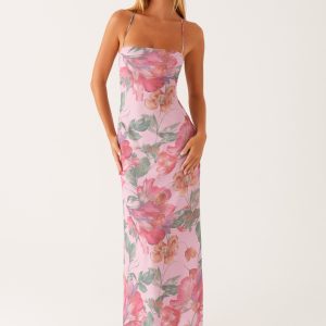 Peggy Maxi Dress - Pink Floral