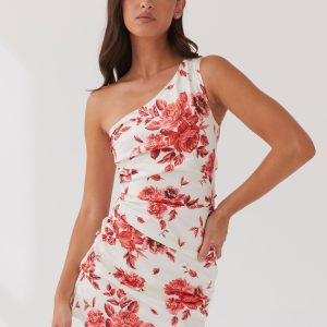 Sovere Satin Mini Dress - Rosa Floria