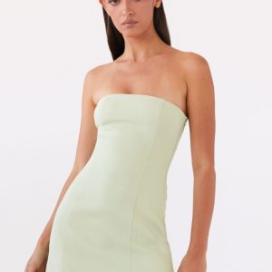 Ayanna Strapless Mini Dress - Green Zest