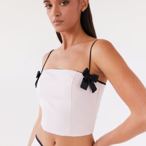 Rushing Back Crop Top - Mauve