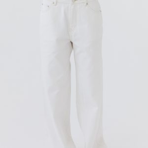 Keanna Low Rise Denim Jeans - Ivory