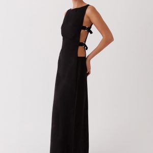 Cherish You Buckle Maxi Dress - Shadow