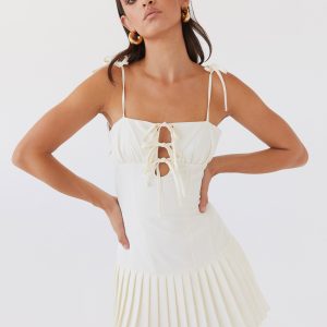 Love Seeker Corset Mini Dress - Ivory