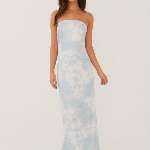 Love Me More Maxi Dress - Blue Blossom