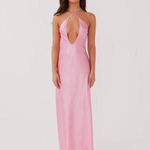 Noir Symphony Maxi Dress - Pink