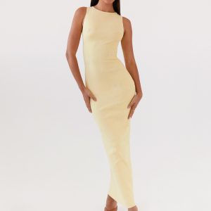 Holly Knit Maxi Dress - Yellow