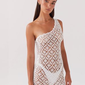 Linera Crochet Mini Dress - White