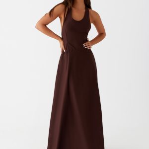 Vestige Maxi Dress - Chocolate