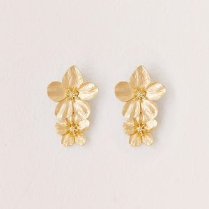 Lola Love Flower Earrings - Gold