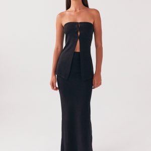 Delicate Lady Knit Top - Black