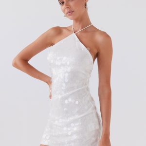 Glitz And Glamour Sequin Mini Dress - Crystal Cloud