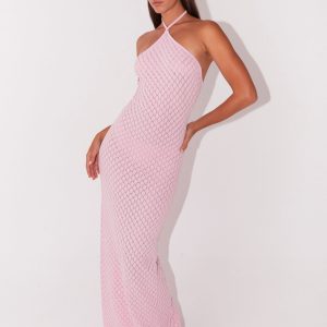 Madsy Knit Maxi Dress - Rose Pink