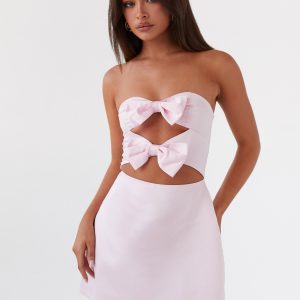 Girl Crush Bow Mini Dress - Pink