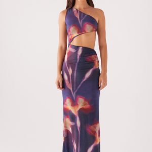 Shadows In The Sun Mesh Maxi Dress - Ember Rose