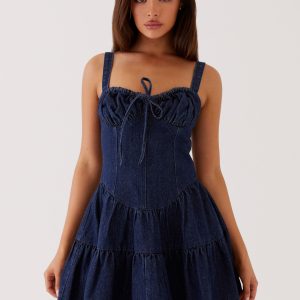 Lucie Denim Mini Dress - Indigo