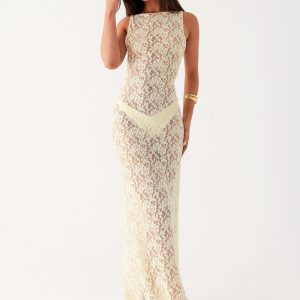 Promised Land Lace Maxi Dress - Ivory