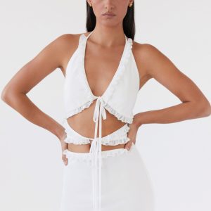 Love Exchange Ruffle Mini Dress - White