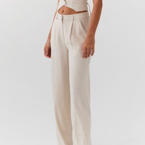 Heatwave Linen Pants - Oatmeal