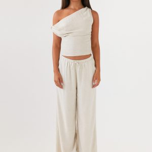 Set Sail Linen Pants - Oat