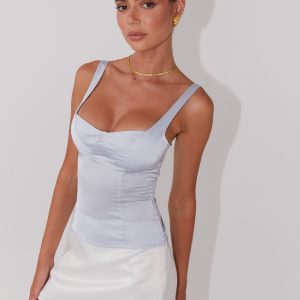 Alissa Bustier Top - Arctic Blue