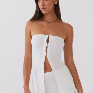 Delicate Lady Knit Top - White