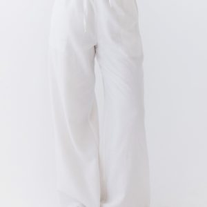Fresh Face Linen Pants - White