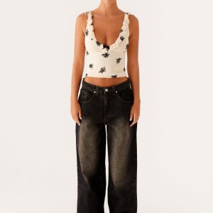 Pera Baggy Denim Jeans - Brown Wash