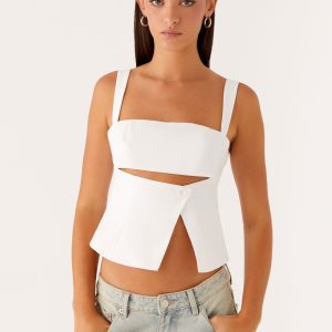 Pia Cut Out Top - White