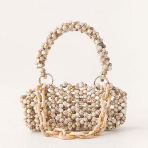 Poolside Muse Beaded Bag - Ivory