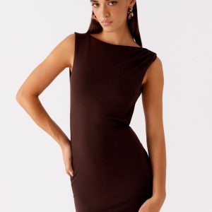 Radia Mini Dress - Chocolate