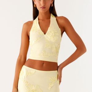 Radiate Halterneck Top - Yellow