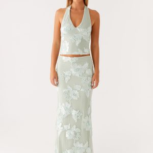 Radiate Maxi Skirt - Sage